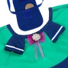 Сине-бирюзовое платье «Круиз» и фетровая сумочка